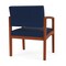 Lesro Lenox Wood Wide Guest Chair Wood Frame, Cherry, MD Ink Upholstery LW1201 - alternate 2